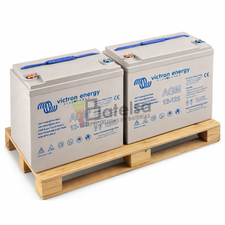 Pack 2 Victron Solar 12 Voltios 125 Amperios | Bater�a AGM Super Cycle BAT412112081